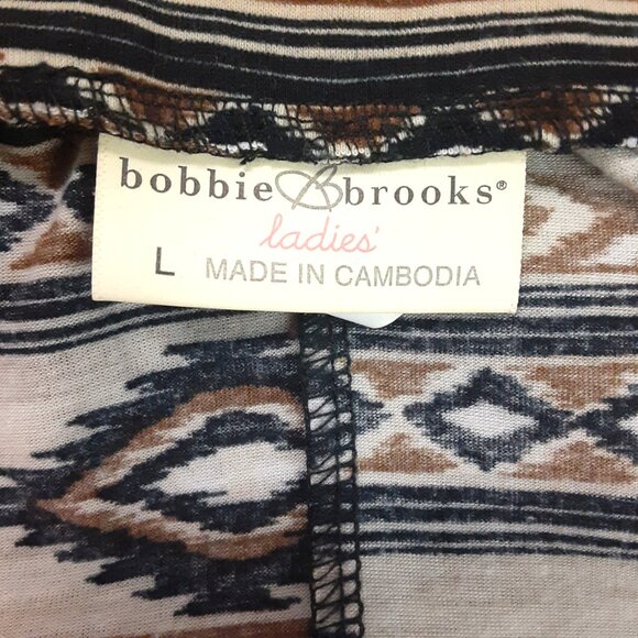 Bobbie Brooks Long Skirt Size LG pullon Boho Aztec Vent Waist 30inch Length 40in - Picture 9 of 9